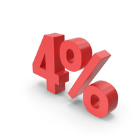 4% Red Sign PNG & PSD Images