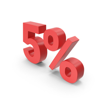 Red 5% Sign PNG & PSD Images