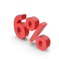 6% Red Sign PNG & PSD Images