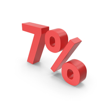 Red 7% Sign PNG & PSD Images