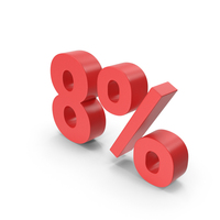 8% Red Sign PNG & PSD Images