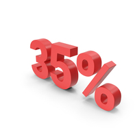 Red 35% Sign PNG & PSD Images