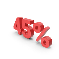Red 45% Sign PNG & PSD Images