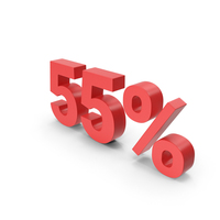 55% Red Sign PNG & PSD Images
