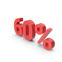 60% Red Sign PNG & PSD Images
