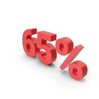 Red 65% Sign PNG & PSD Images