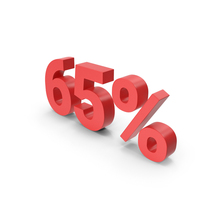Red 65% Sign PNG & PSD Images