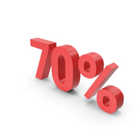 Red 70% Sign PNG & PSD Images