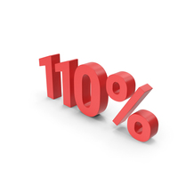 Red 110% Sign PNG & PSD Images
