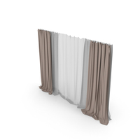 Curtains with Drapery Cream PNG & PSD Images