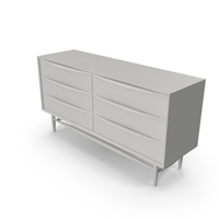 Mid Century Modern Dresser White PNG & PSD Images