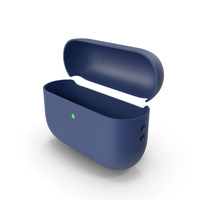 Silicone Case Apple AirPods Pro 2 USB-C Blue PNG & PSD Images