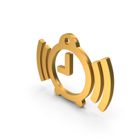 Gold Alarm Clock Icon PNG & PSD Images