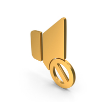 Gold Sound Mute Icon PNG & PSD Images