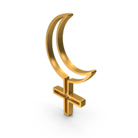 Gold Astrology Moon Outline Icon PNG & PSD Images