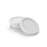 White Coins Stack PNG & PSD Images
