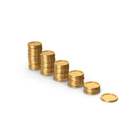 Gold Coins Rising Graph PNG & PSD Images