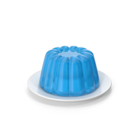 Blue Jelly In Plate PNG & PSD Images