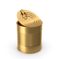 Gold Opened Tin Can PNG & PSD Images