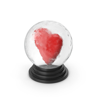 Ice Globe With Heart PNG & PSD Images