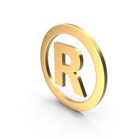 Gold Registered Trademark Icon PNG & PSD Images