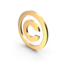 Gold Copyright Icon PNG & PSD Images