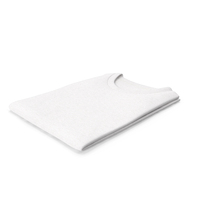 T Shirt Folded Male Crew Neck White Blank PNG & PSD Images