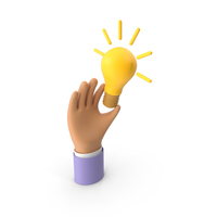 Hand Holding Light Bulb Idea PNG & PSD Images