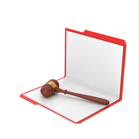 Red File Folder And Gavel PNG & PSD Images