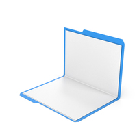 Blue File Folder And Papers PNG & PSD Images