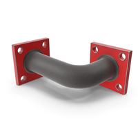 Red Painted Square Steel Flange PNG & PSD Images