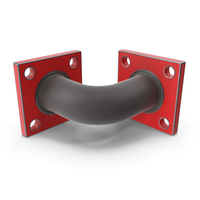 Square Flange Steel Painted Red PNG & PSD Images