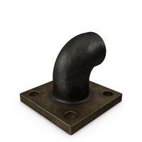 Steampunk Square Flange PNG & PSD Images