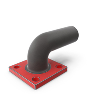 Square Flange Steel Painted Red PNG & PSD Images