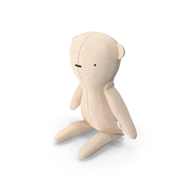 Stuffed Linen Bear Beige PNG & PSD Images
