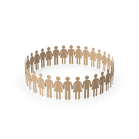 Paper Figures Holding Hands PNG & PSD Images