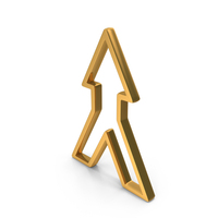 Gold Connect Up Arrow Icon PNG & PSD Images