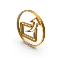Data Out Folder Icon Gold PNG & PSD Images