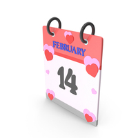 Valentine's Day Calendar Icon PNG & PSD Images