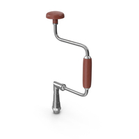 Hand Drill With Wooden Handle PNG & PSD Images