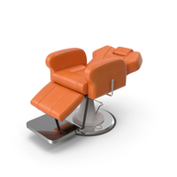 Unfolded Orange Beauty Salon Chair PNG & PSD Images