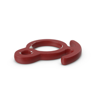 Red Damaged Climbing Gear Descender PNG & PSD Images