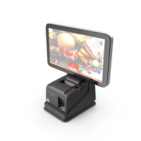 Digital Ordering Kiosk Terminal Screen On PNG & PSD Images