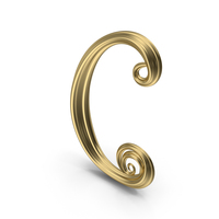Gold Letter C PNG & PSD Images