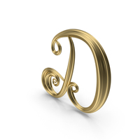 Gold Letter D PNG & PSD Images