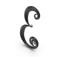 Black Glass Letter E PNG & PSD Images