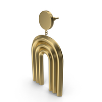 Gold Rainbow Earring PNG & PSD Images