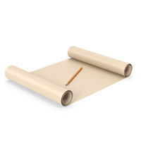 Scroll Paper And Pencil PNG & PSD Images
