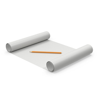 Scroll Paper And Pencil PNG & PSD Images