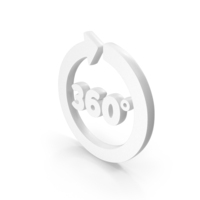 360 Degrees Icon White PNG & PSD Images